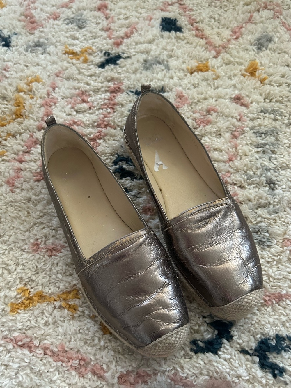 Stuart Weitzman metallic espadrille 9.5